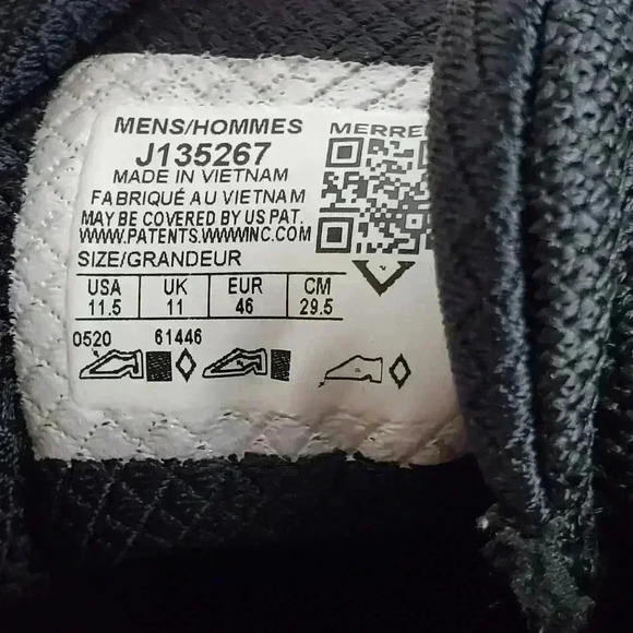 Merrell Mens Agility Synthesis 2 J135267 Black Running Shoes Sneakers NWOB - Picture 7 of 8